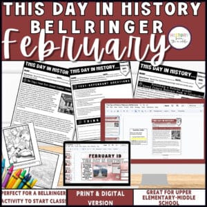 This Day in History February bell ringers for grades 4–8