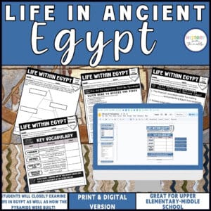 Social Pyramid of Ancient Egypt – Activities & Notes – Print & Digital