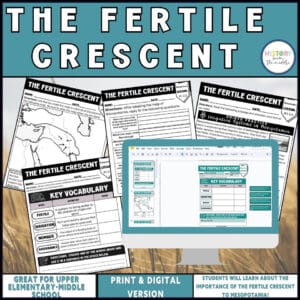 Fertile Crescent Reading Activity – Mesopotamia Guided Notes – Print & Digital