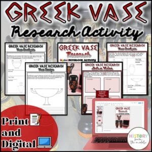Greek Vase Research Activity – Research, Analysis & Vase Craftivity – Print & Digital