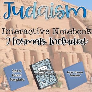 Judaism Interactive Notebook – Ancient Israelites Activities – Print
