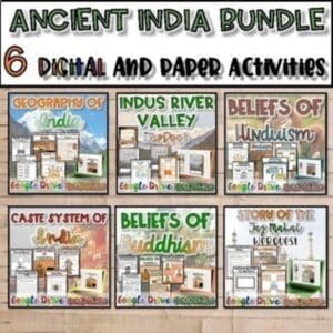 Ancient India Unit Bundle – Reading Comprehension, Presentations & Notes – Print & Digital
