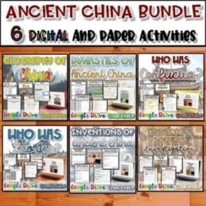 Ancient China Unit Bundle – Reading Comprehension, Presentations & Notes – Print & Digital