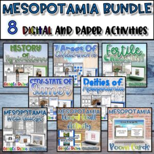 Mesopotamia Unit Bundle – Reading Comprehension, Notes & Activities – Print & Digital